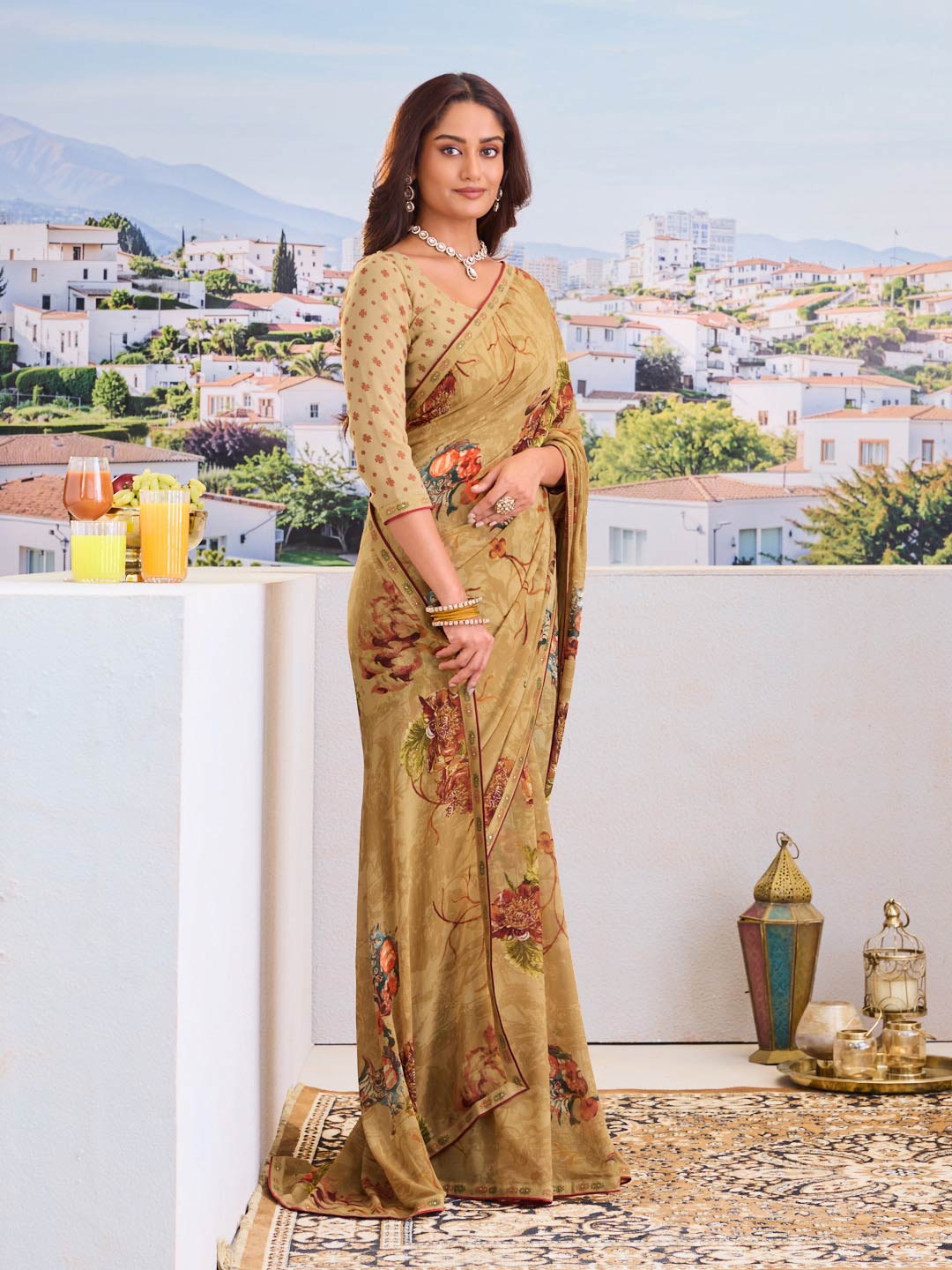 Lightweight floral saree