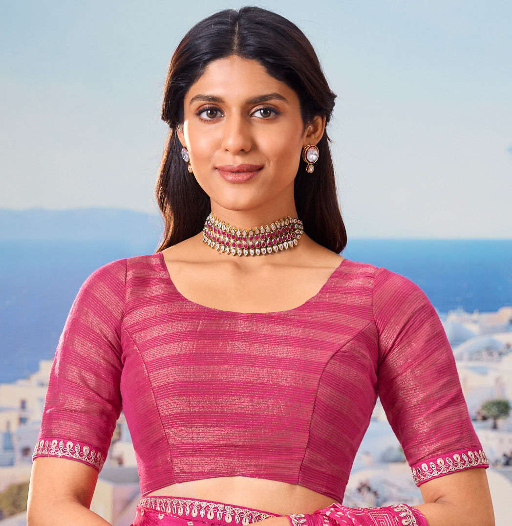 pink saree