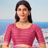 pink saree