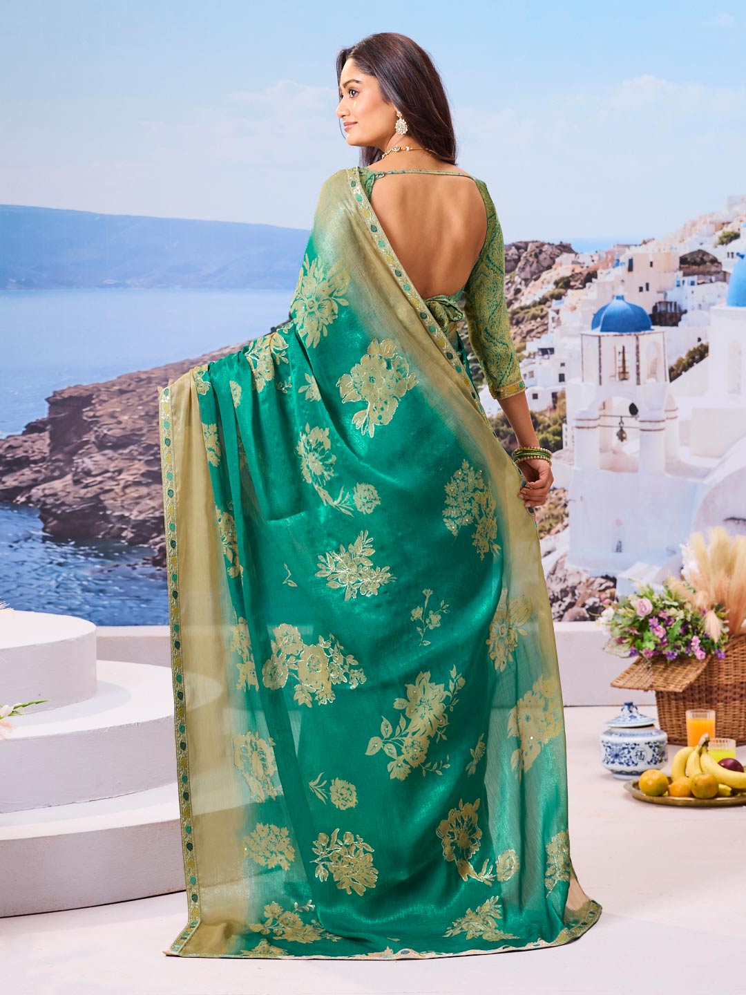Shop blue saree online
