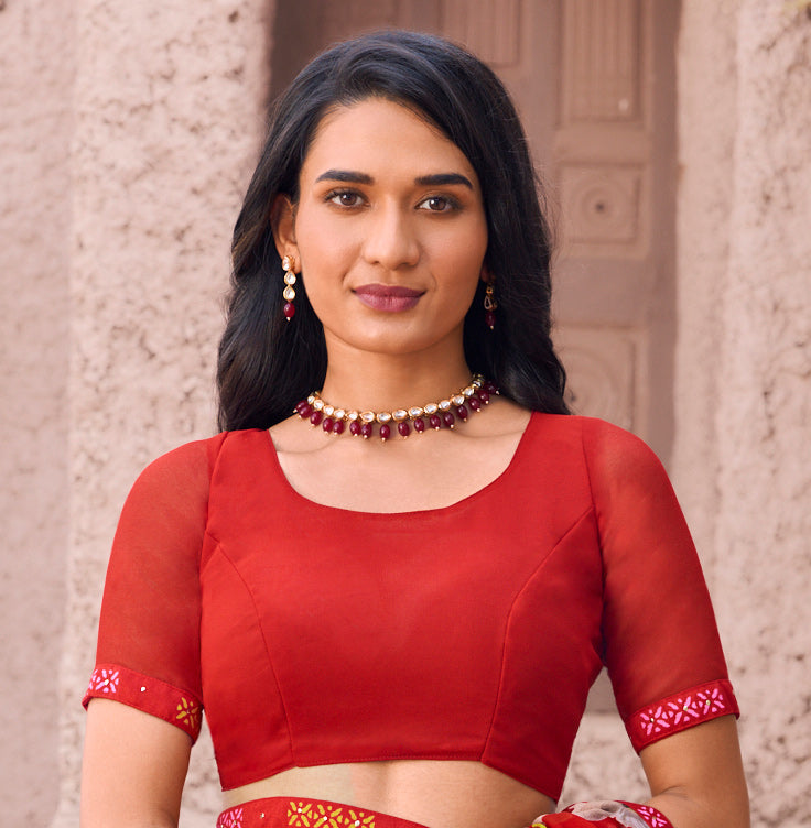 red saree