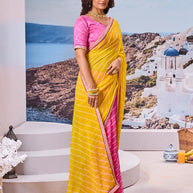 Stylish stripe saree design