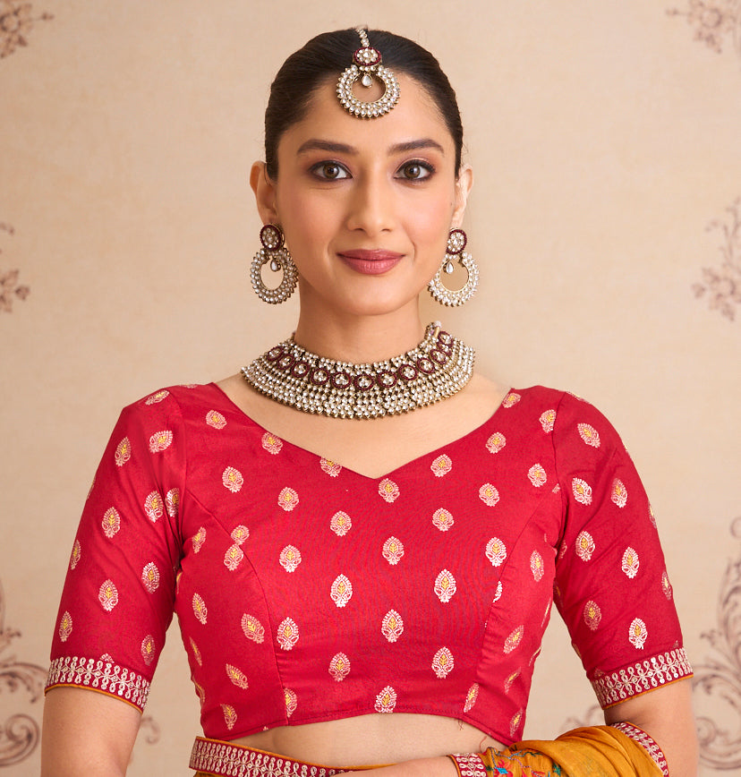 orange colour saree