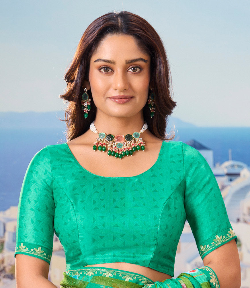 Shop green saree online