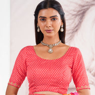 Laxmipati Murli Pink Chiffon Geometric Saree