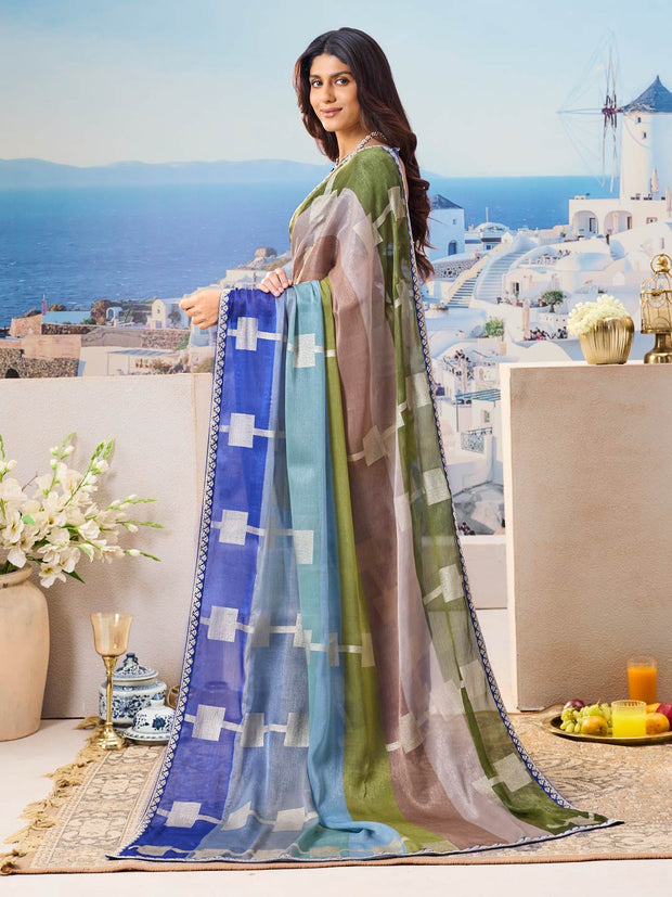 Stylish printed saree