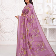 purple saree for summer wear