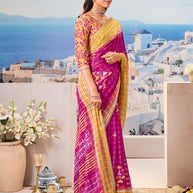 Stylish purple saree