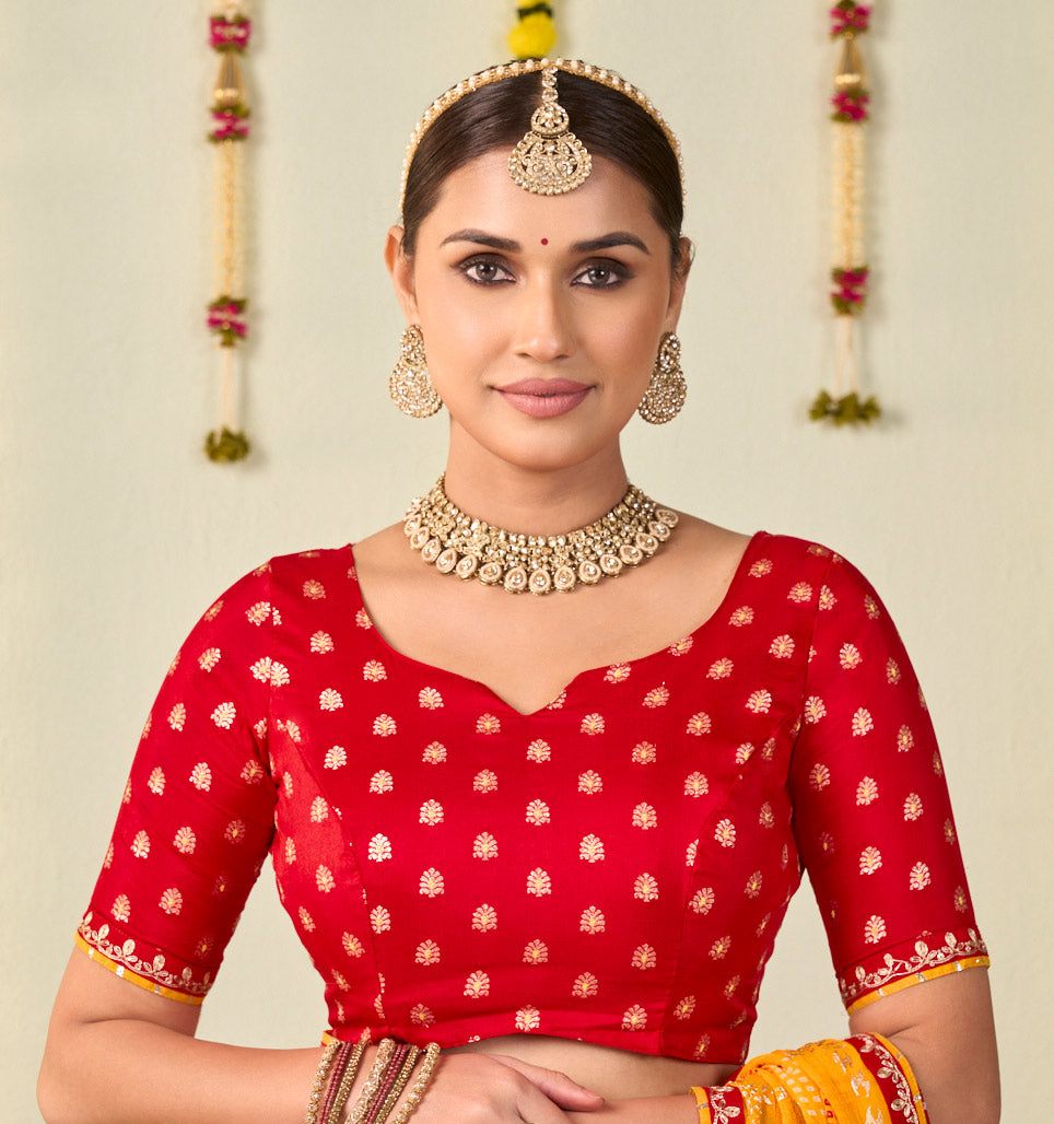 red colour saree