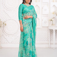 lightweight georgette saree styling