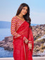 Lightweight red saree