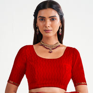Laxmipati Murli Red Georgette Floral Saree