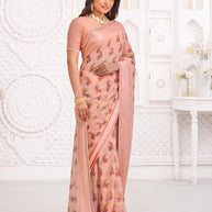 lightweight georgette saree look