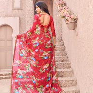 soft georgette saree outfit