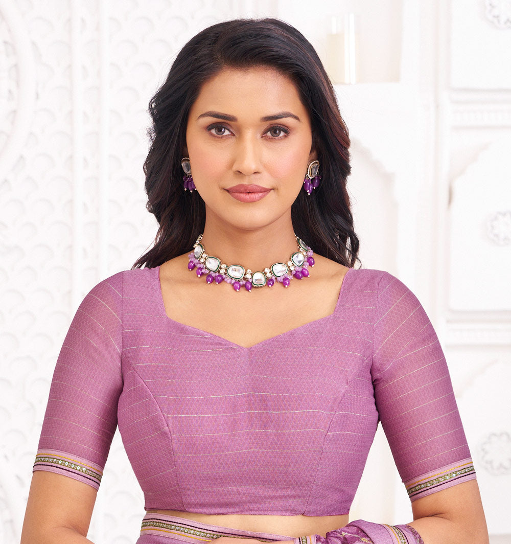 purple saree