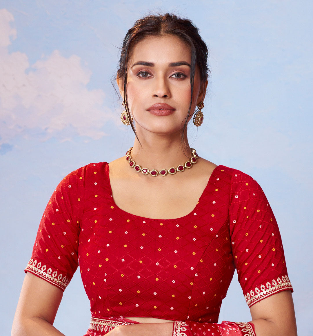 gulabi zari silk saree bridal 