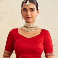 red colour saree