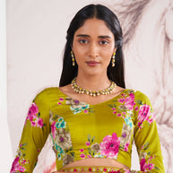 Laxmipati Murli Pink Chiffon Floral Saree