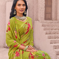 lightweight saree styling
