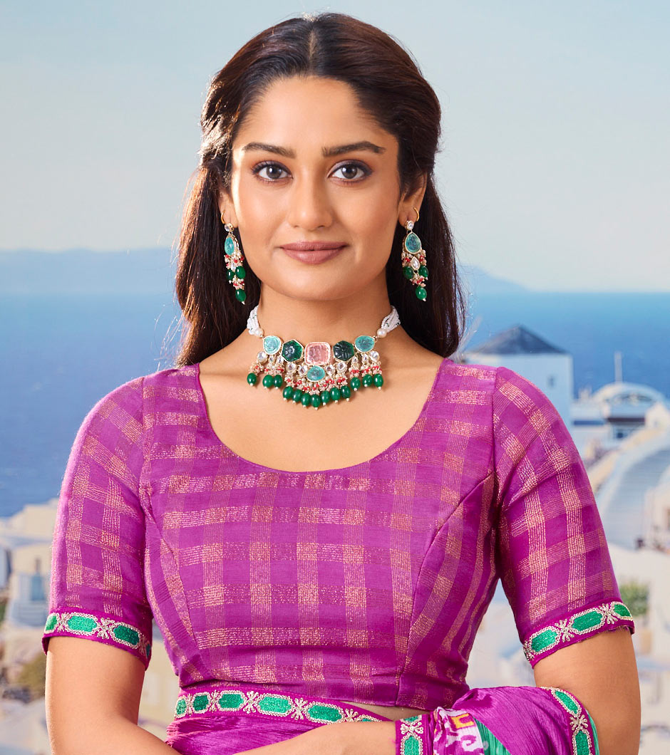 green saree