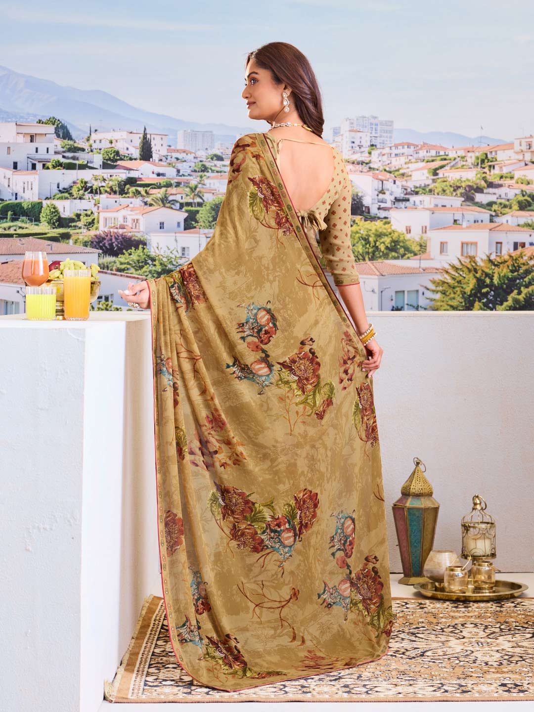 Buy brown saree online