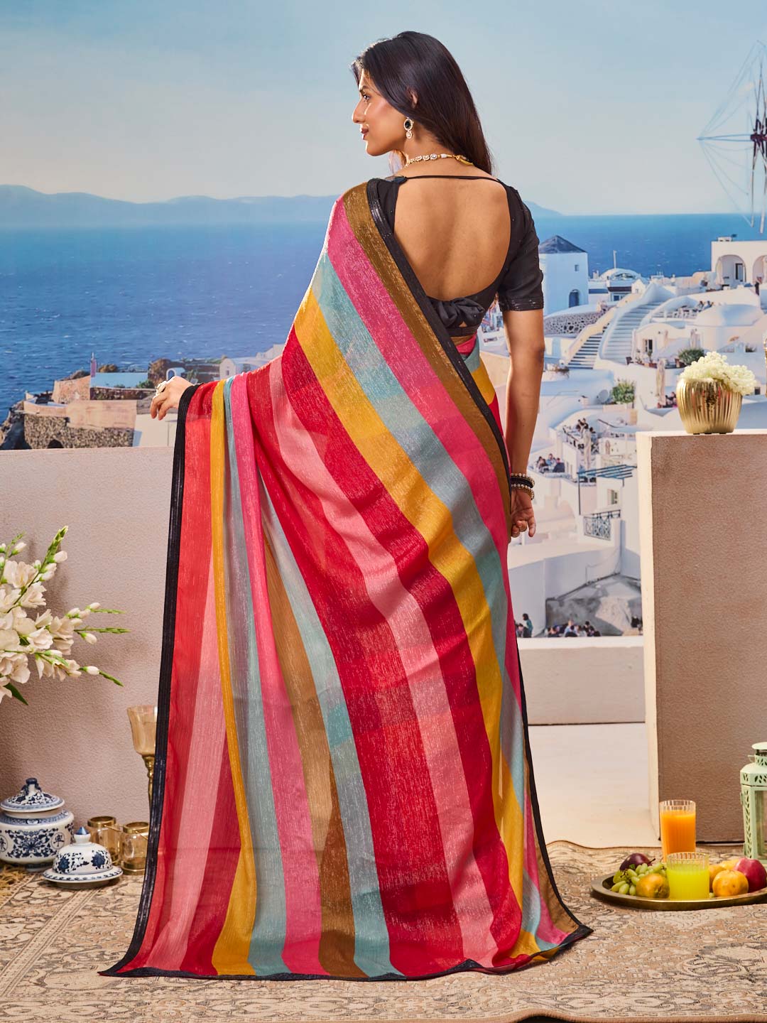 Shop multicolor saree online stylish wear