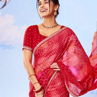 light pink embroidered silk saree wedding wear
