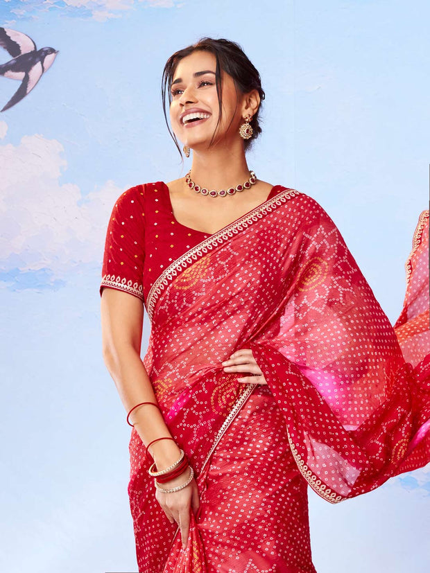 light pink embroidered silk saree wedding wear