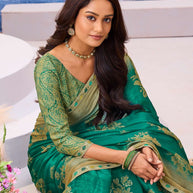 Elegant blue saree