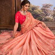 brown chiffon saree