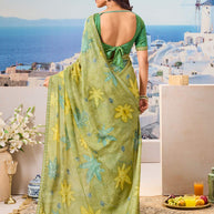 Elegant floral saree