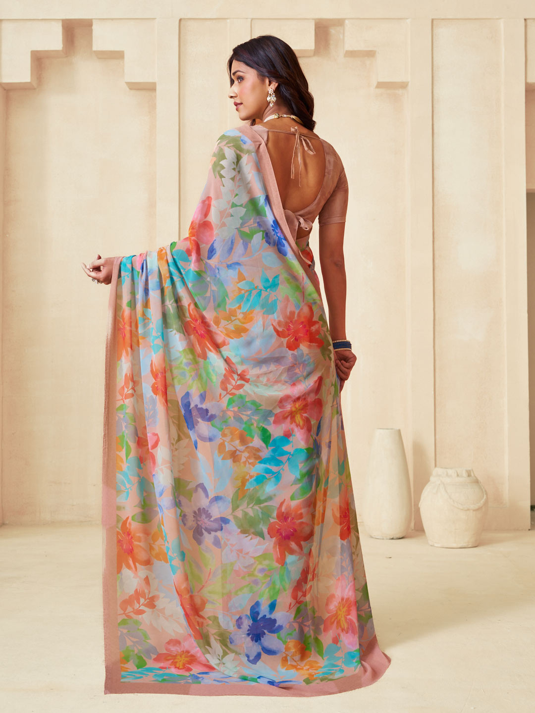 Multicolor stylish saree