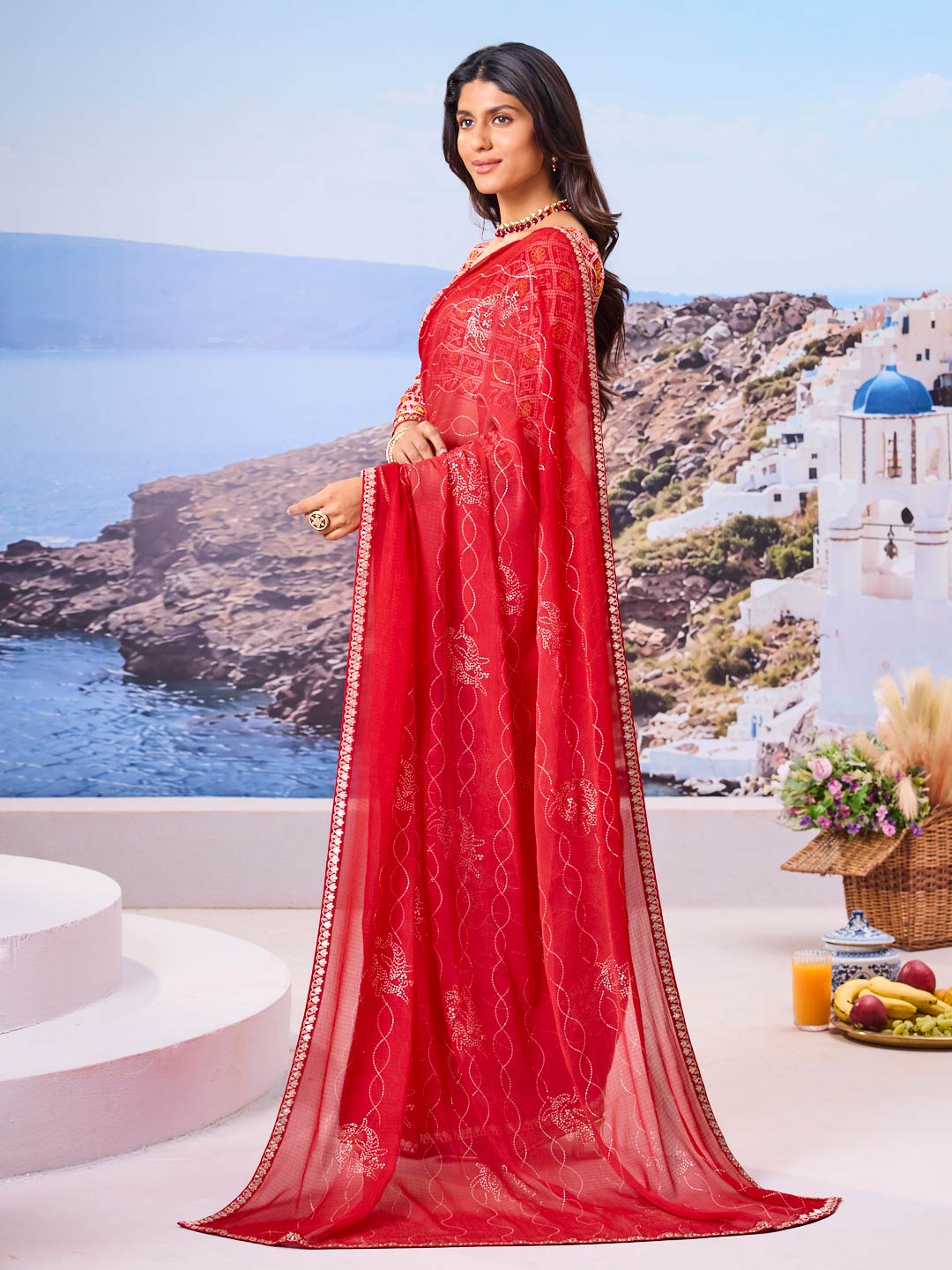 Stylish daily wear saree