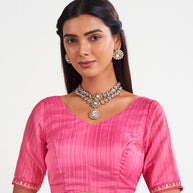 Laxmipati Murli Pink Chiffon Floral Saree