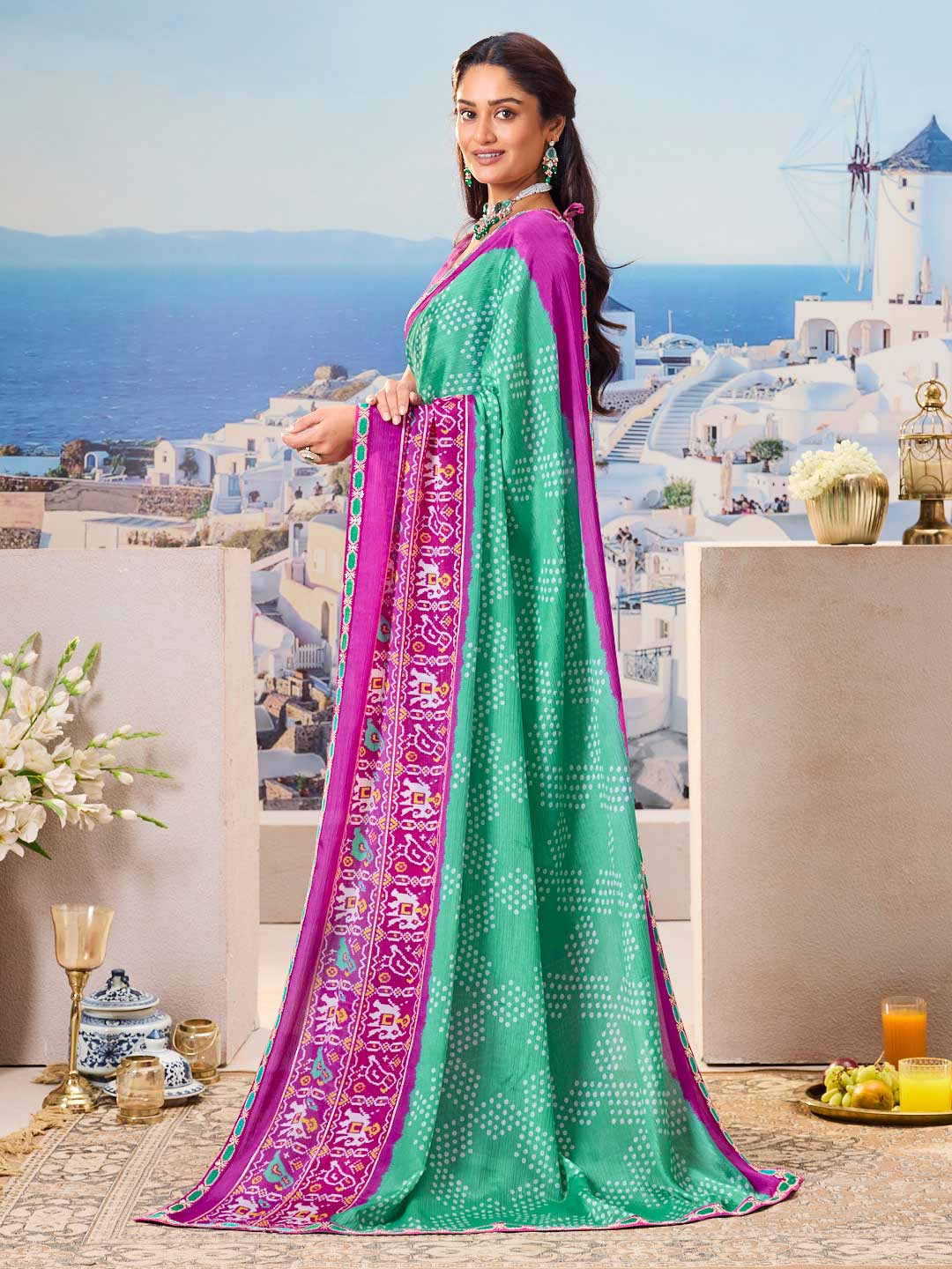 Stylish festive saree