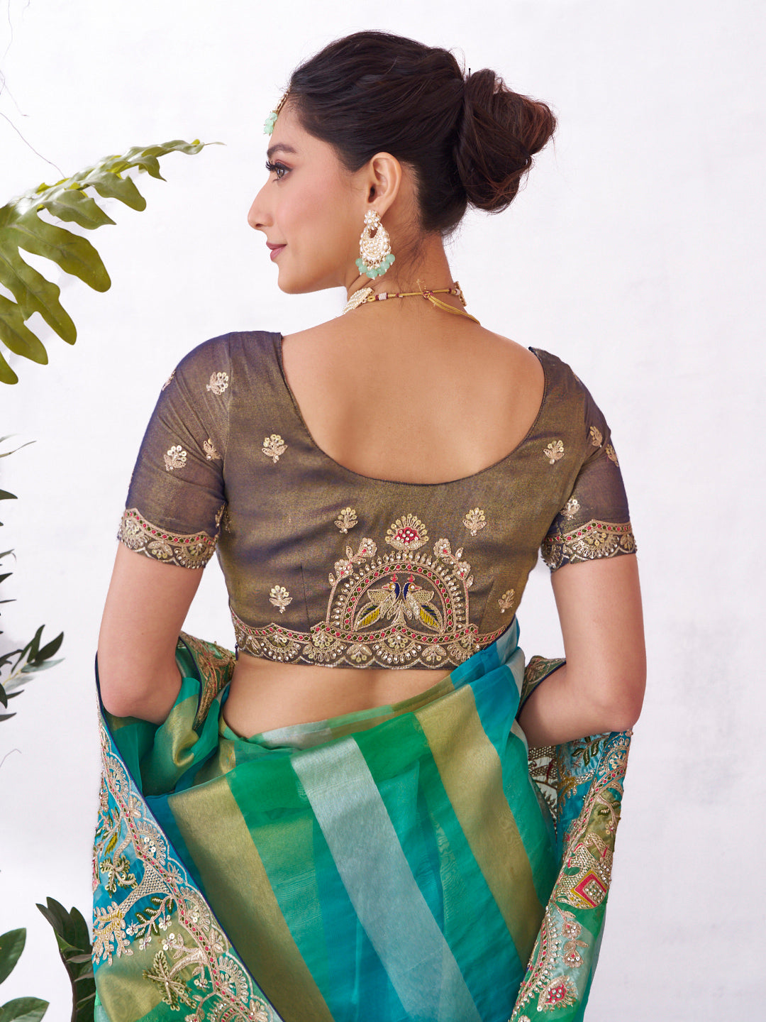 embroidered saree