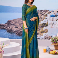 Lightweight silk blend saree design