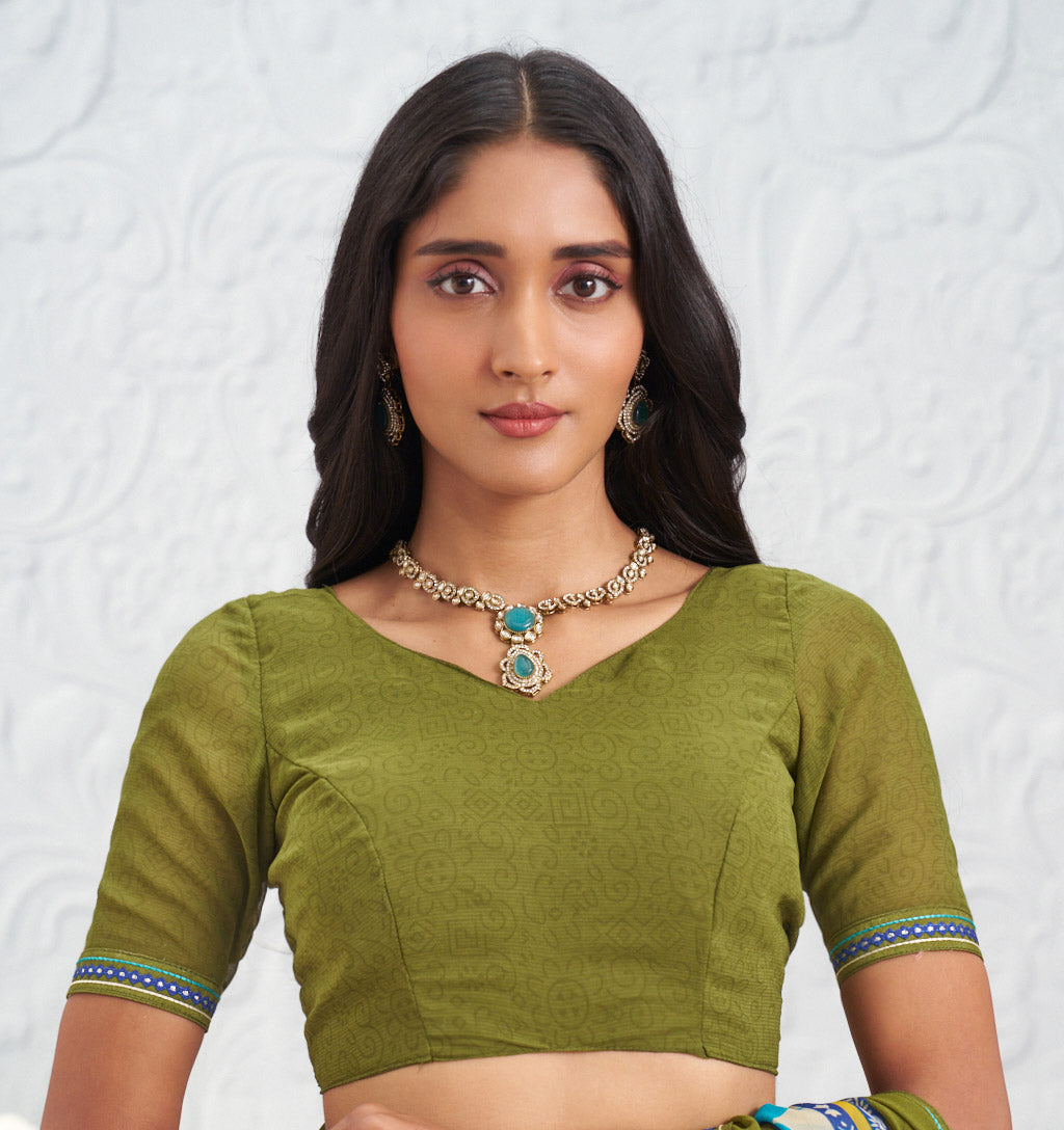blue colour saree