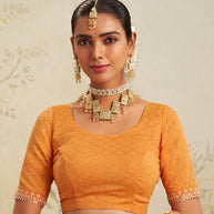 orange colour saree