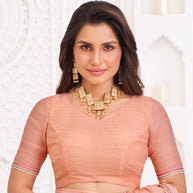 peach saree