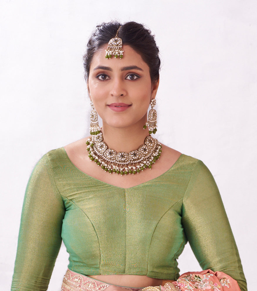 peach saree