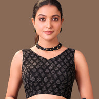Laxmipati Dillagi Black Georgette Floral Saree