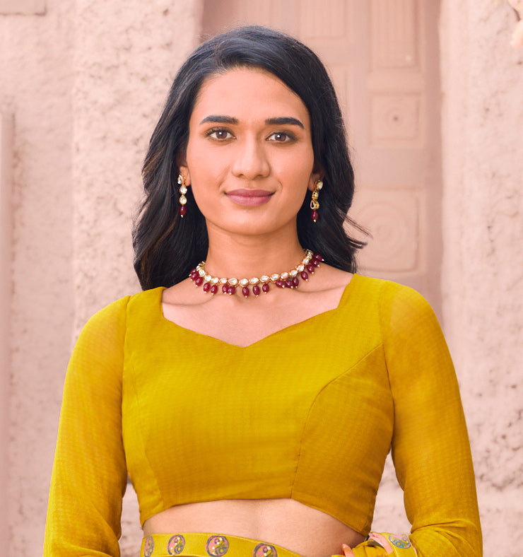 yellow saree