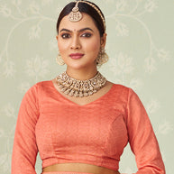 peach mode saree