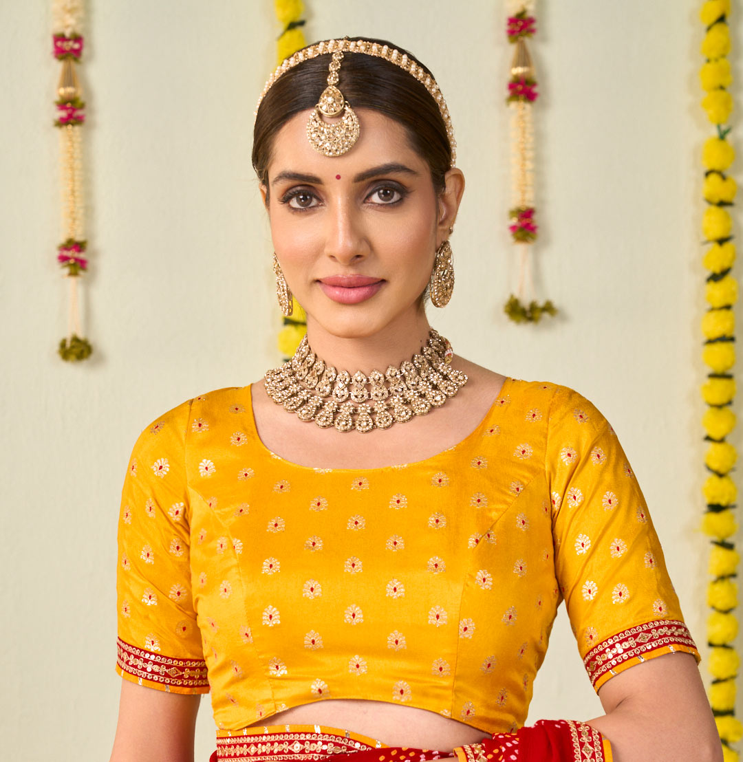 red colour saree