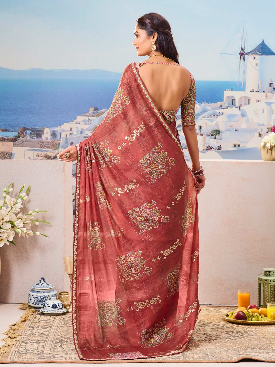 Shop brown saree online