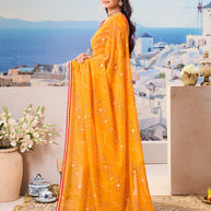 Stylish geometric saree design