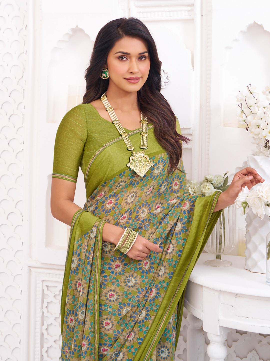lightweight georgette saree for office wear