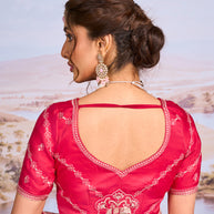 pink designer saree