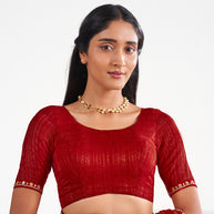 Laxmipati Murli Red Chiffon Floral Saree